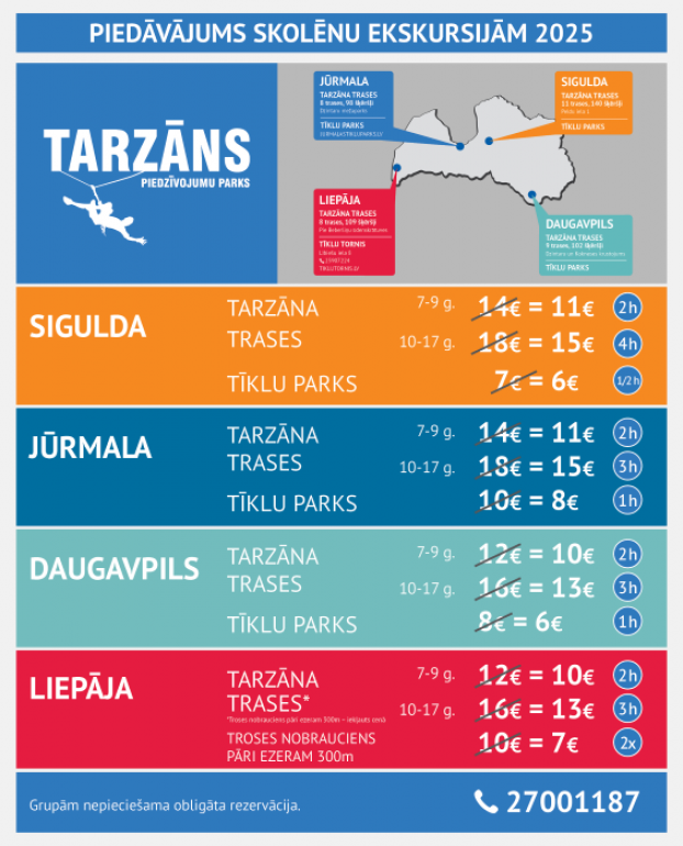 Ar klasi uz Tarzānu!